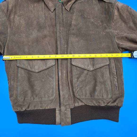 Vintage G-III Global Identity Leather Bomber Jacket - Map Lining - Size Small - Picture 7 of 10